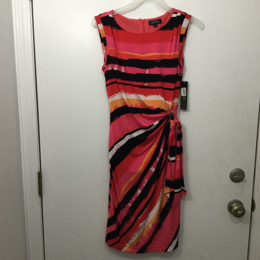 NWT Tahari faux wrap‎ dress womens size 4